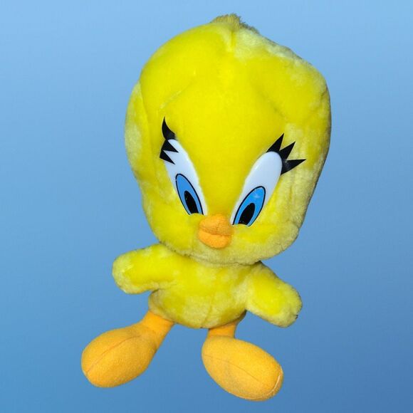 Vintage 1997 Tweety Bird Looney Tunes Warner Bros Plush Stuffed Animal 10” - Picture 2 of 5